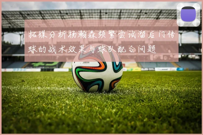 拓媒分析杨瀚森频繁尝试溜后门传球的战术效果与球队配合问题